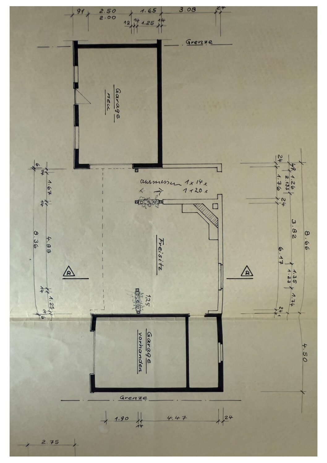 Grundriss Garagen