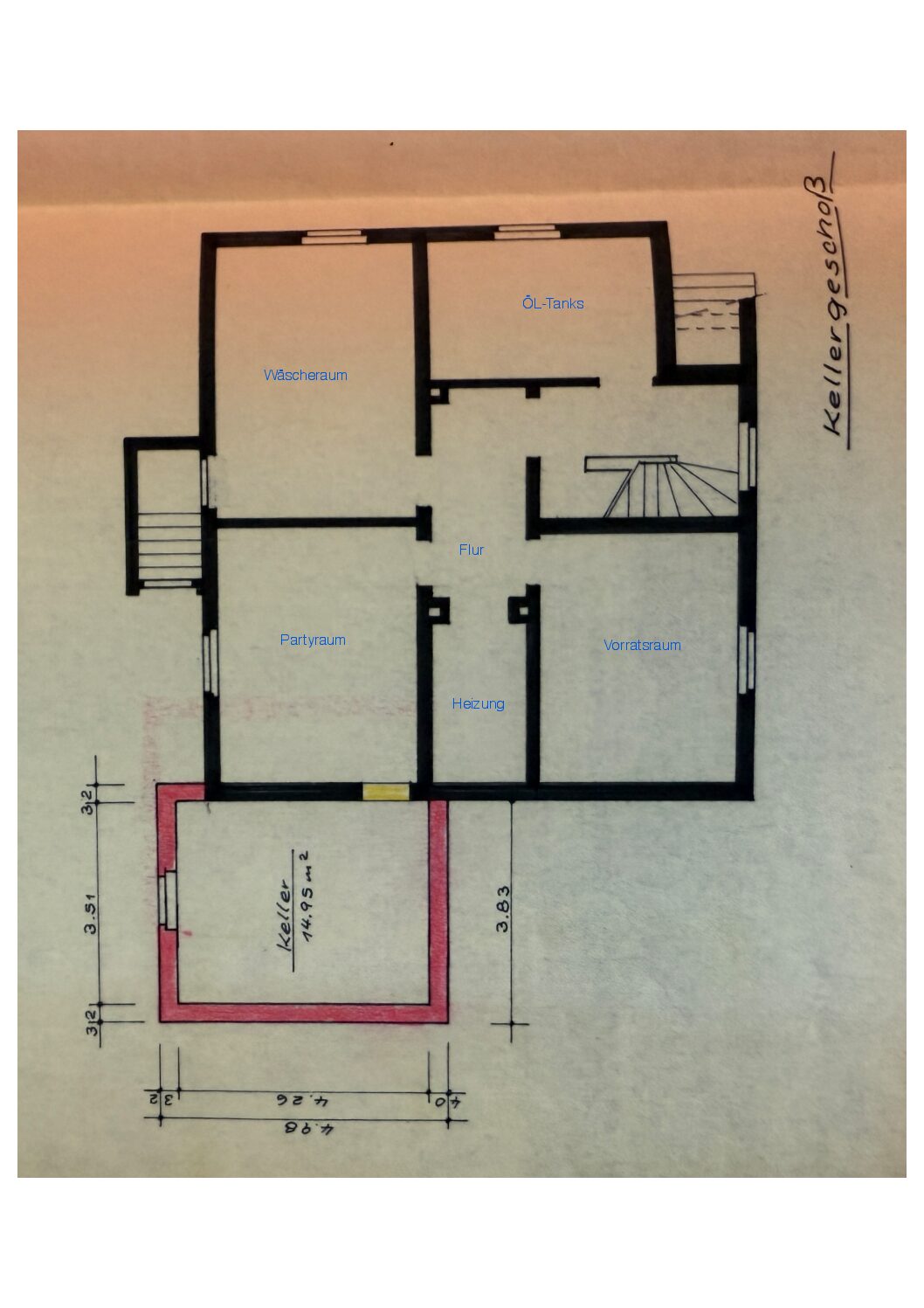 Grundriss Keller